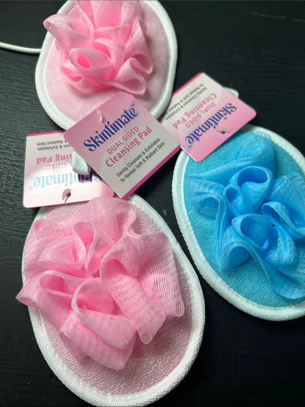Skintimate Kids Dual-Sided Cleansing Pad - Pink & Blue
